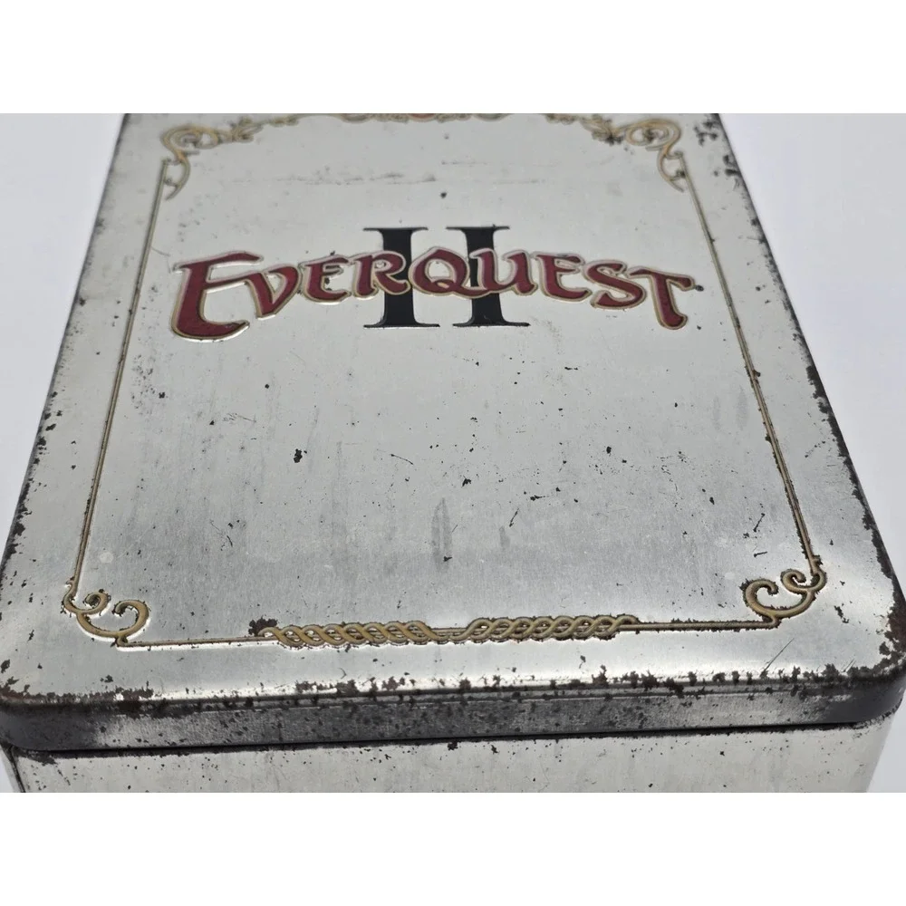 EverQuest 2 II Collectors Ed PC Game Tin w/ Cloth Maps Books, Disk, Poster, Coin